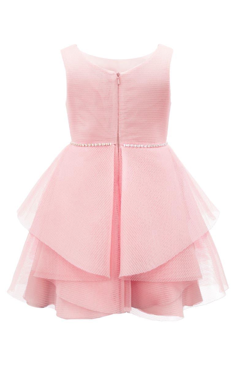 David Charles Wrapover Mesh Dress, Alternate, color, 