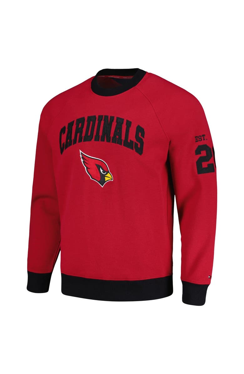 Tommy Hilfiger Men's Tommy Hilfiger Cardinal Arizona Cardinals Reese Raglan Tri-Blend Pullover Sweatshirt, Alternate, color, Cardinal