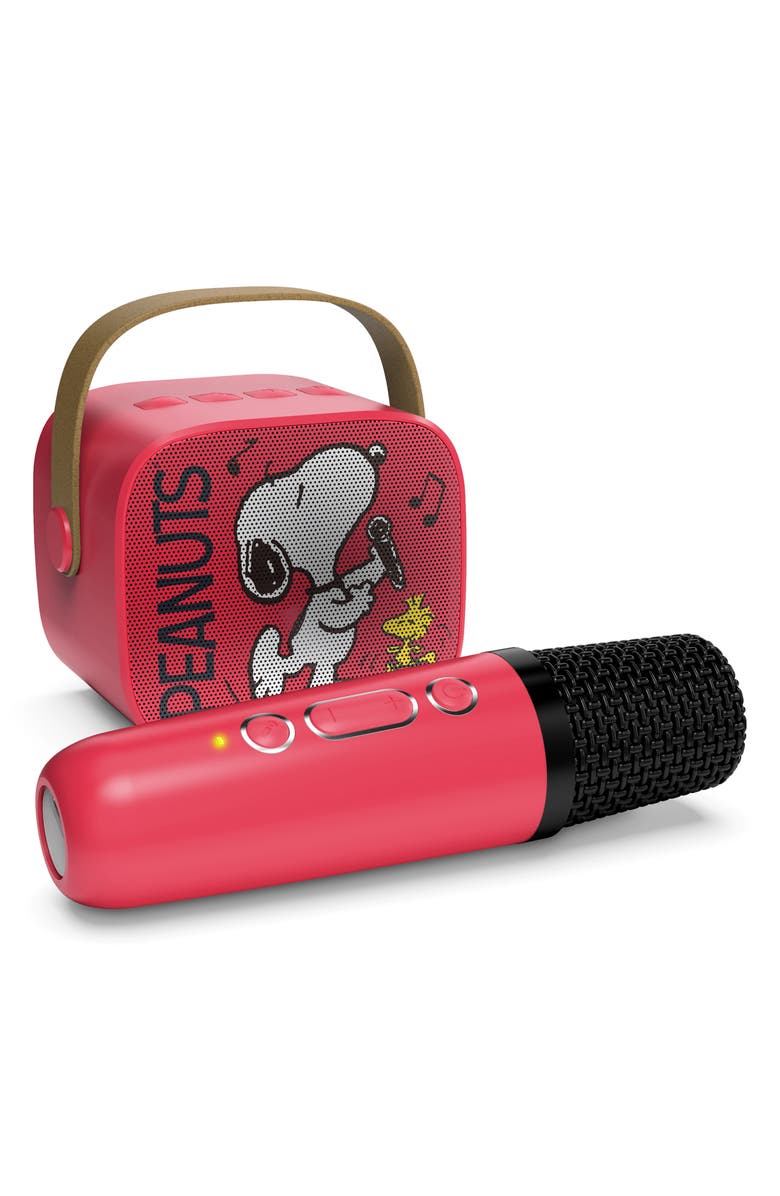 PEANUTS x Peanuts<sup>®</sup> Groovy Mini Karaoke Machine, Alternate, color, Red