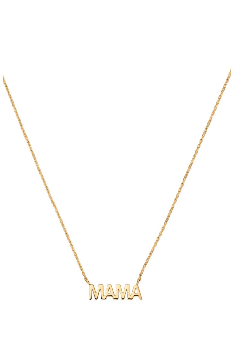 Solid Gold Mama Necklace, Main, color, 10k Solid Gold