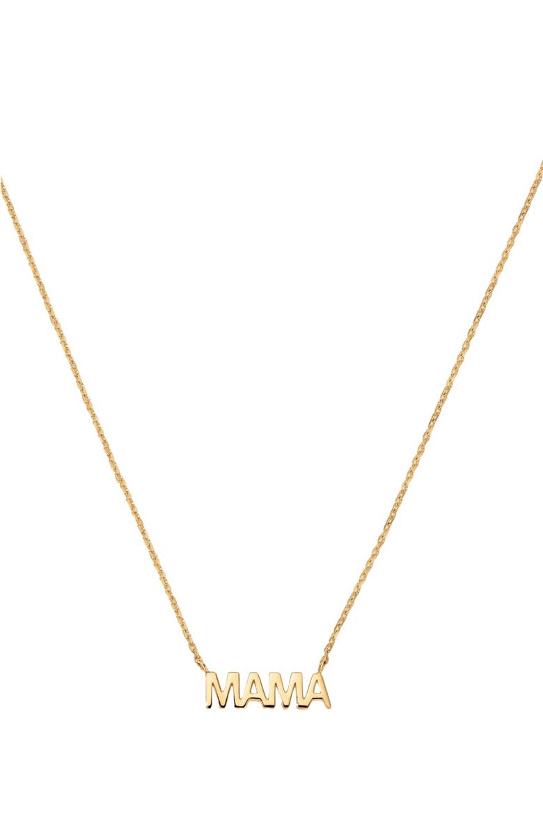 MADE BY MARY Solid Gold Mama Necklace, Main, color, 10K Solid Gold