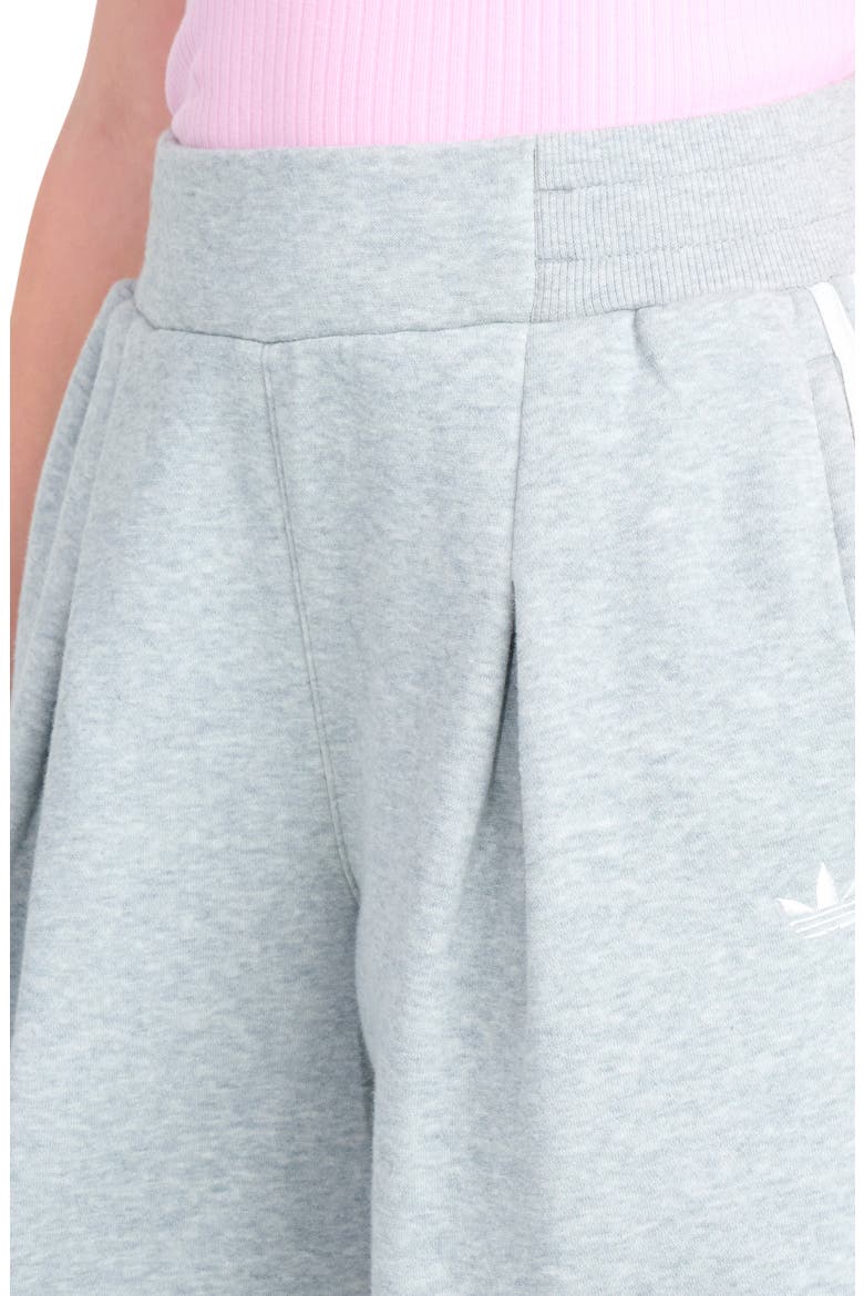 Kids' Pleated Fleece Heather Wide Leg Pants, Alternate, color, GREY HEATHER