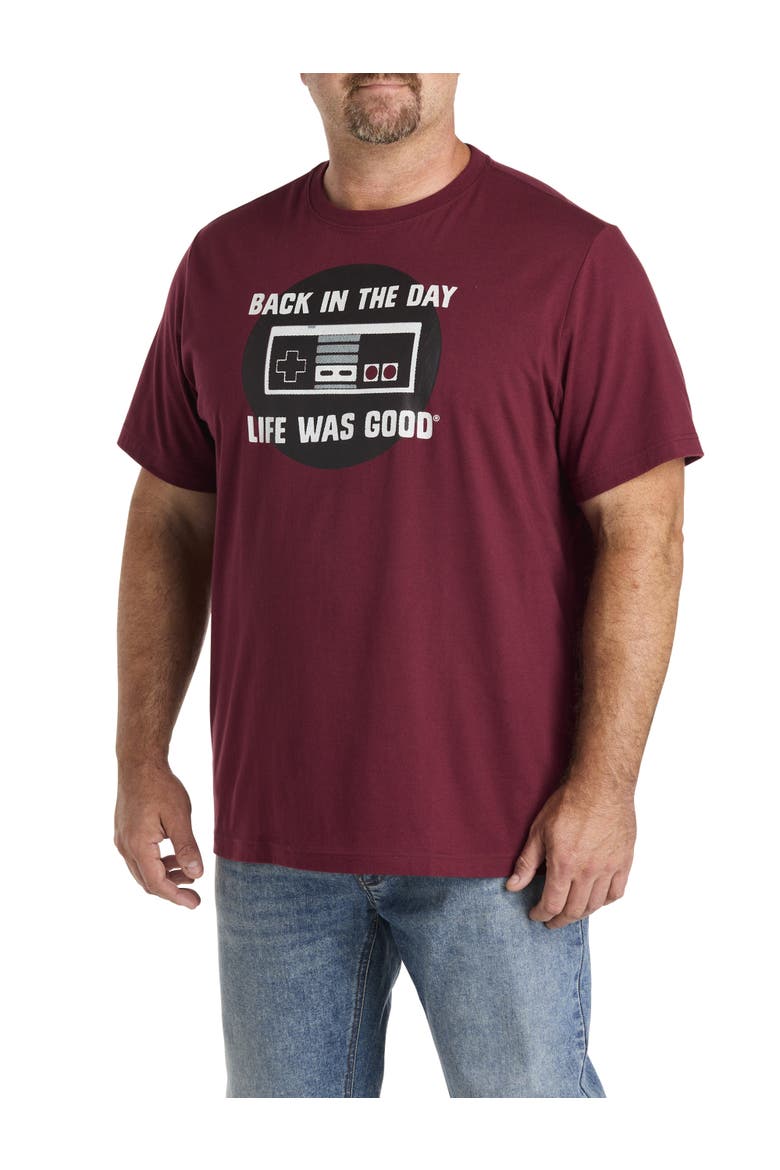 Big & Tall Back In The Day Graphic Tee, Main, color, MAROON