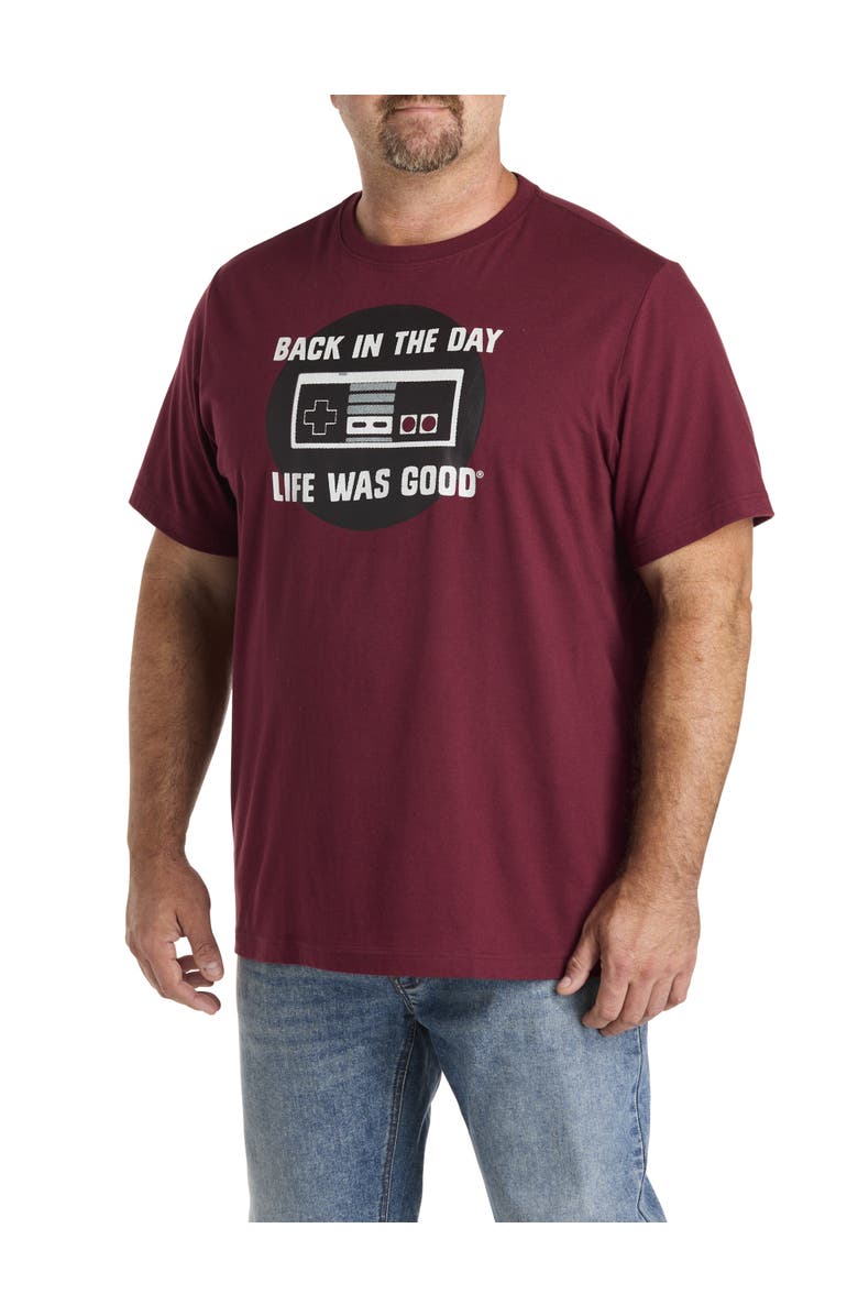 LIFE IS GOOD Big & Tall Back In The Day Graphic Tee, Main, color, Maroon