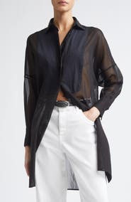 Eleventy Long Tuxedo Shirt with Plastron