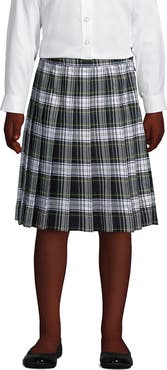 Lands' End School Uniform Girls Plaid Pleated Skirt Below the Knee