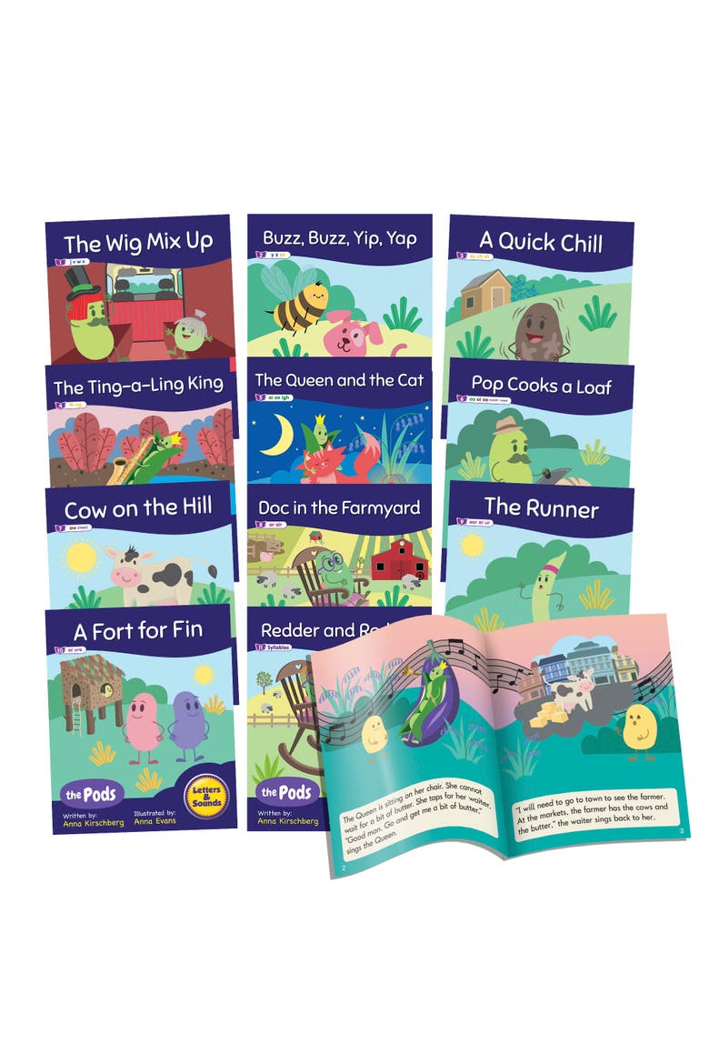 Decodable Readers The Pods, Phase 3 Phonics, Main, color, Multicolored