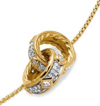 David Yurman Modern Renaissance Double Pendant Necklace in 18K