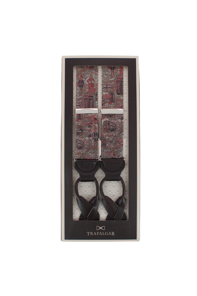 London Tapestry Silk Novelty Button End Suspenders, Alternate, color, Multiple