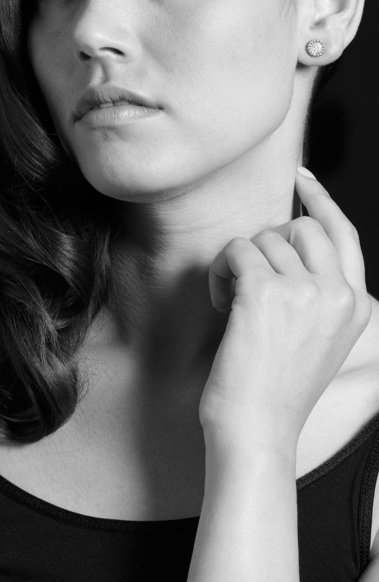 LAGOS Diamond Caviar Stud Earrings, Alternate, color, Silver/ Gold