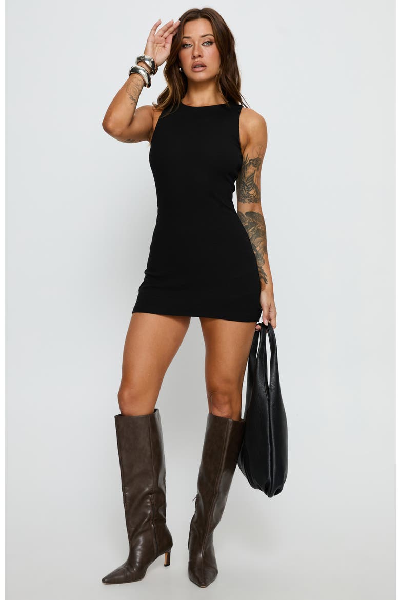Marcee Sleeveless Skirted Romper, Alternate, color, BLACK
