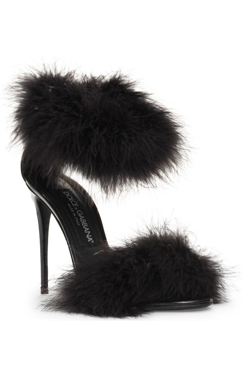 Dolce&Gabbana Feather Strap Sandal, Main, color,