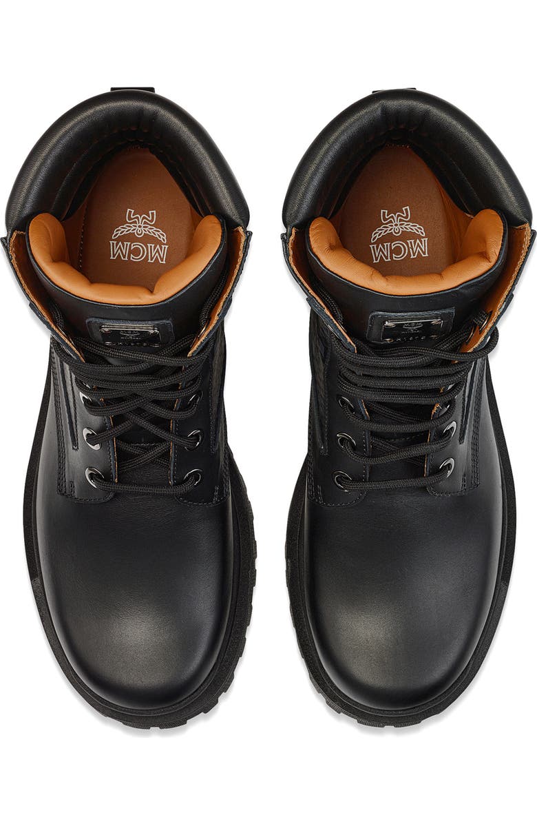 MCM Visetos Monogram Combat Boot, Alternate, color,