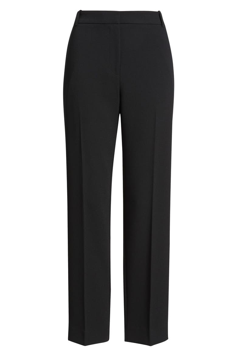 Gloria Crepe Ankle Pants, Alternate, color, BLACK