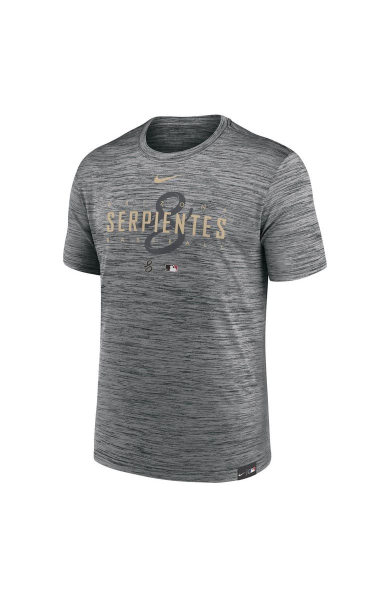 Nike Men's Nike Anthracite Arizona Diamondbacks City Connect Velocity Practice Performance T-Shirt, Alternate, color, 