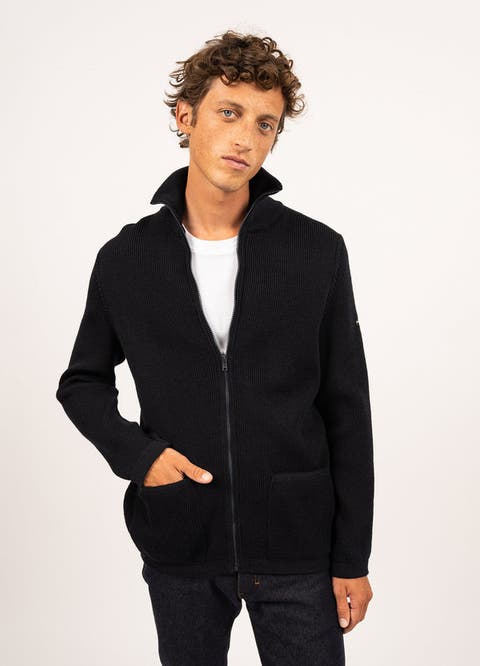 QUIBERON - High Collar Knit Jacket