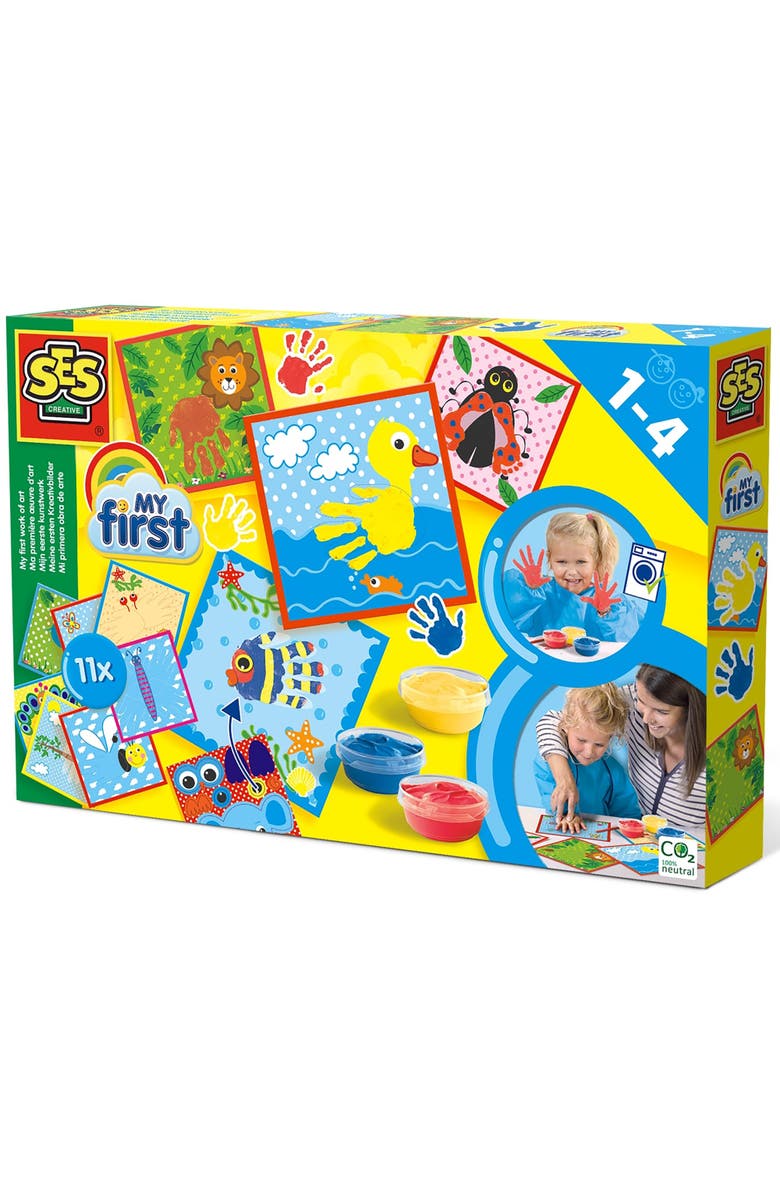 SES Creative My First Work Of Art Finger Painting Craft Set, Ages 1+, Main, color, 