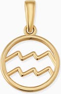 Oradina 14K Yellow Gold Zodiac Pendant Charm