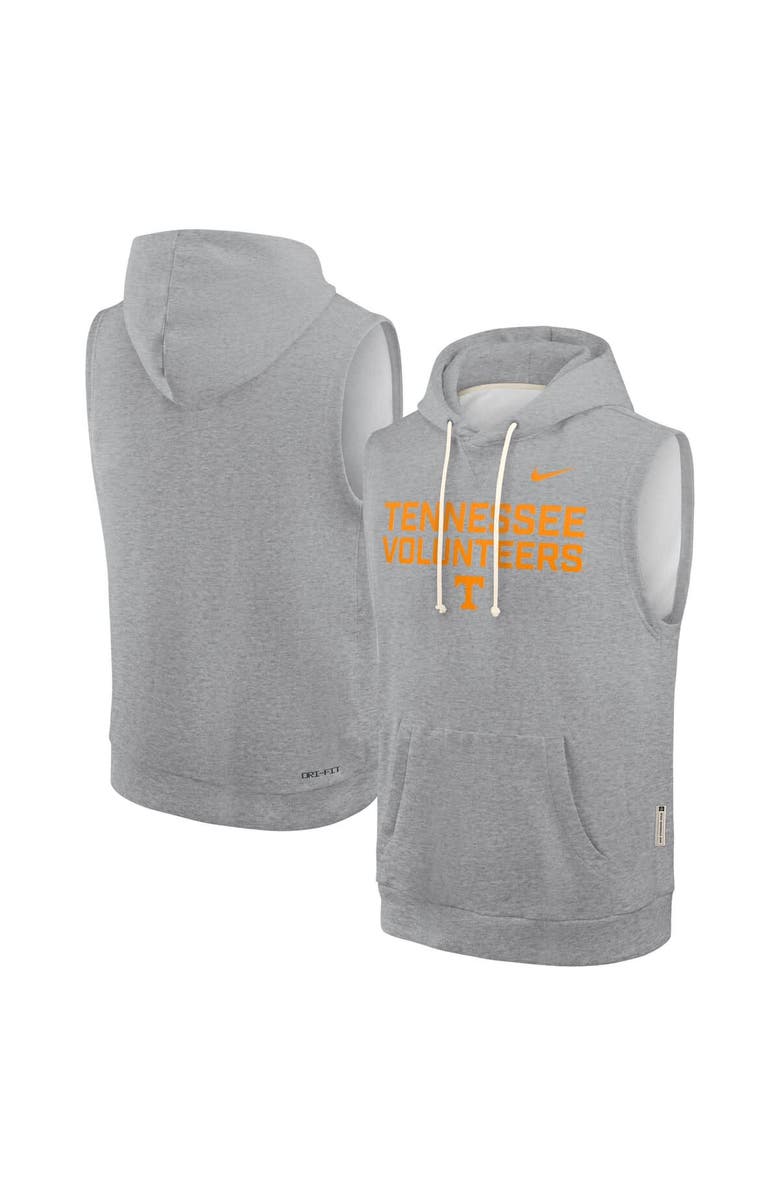 Nike Men's Nike Heather Gray Tennessee Volunteers 2025 Sideline Performance Sleeveless Pullover Hoodie, Main, color, 