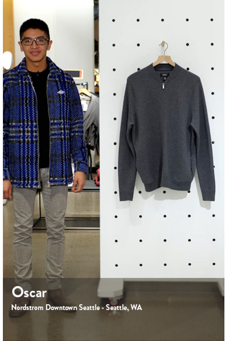 Popcorn Stitch Zip Cardigan video