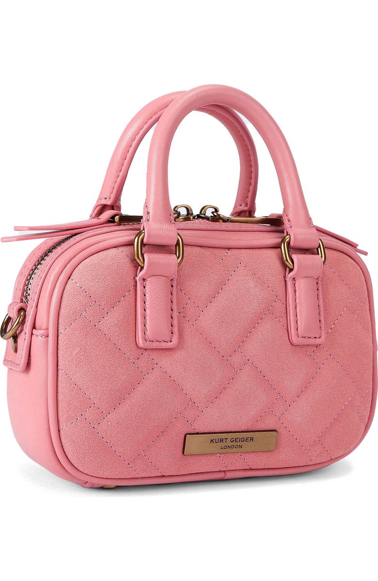 Kurt Geiger London Extra Small Kensington Quilted Leather Duffle Crossbody Bag, Alternate, color, Open Pink