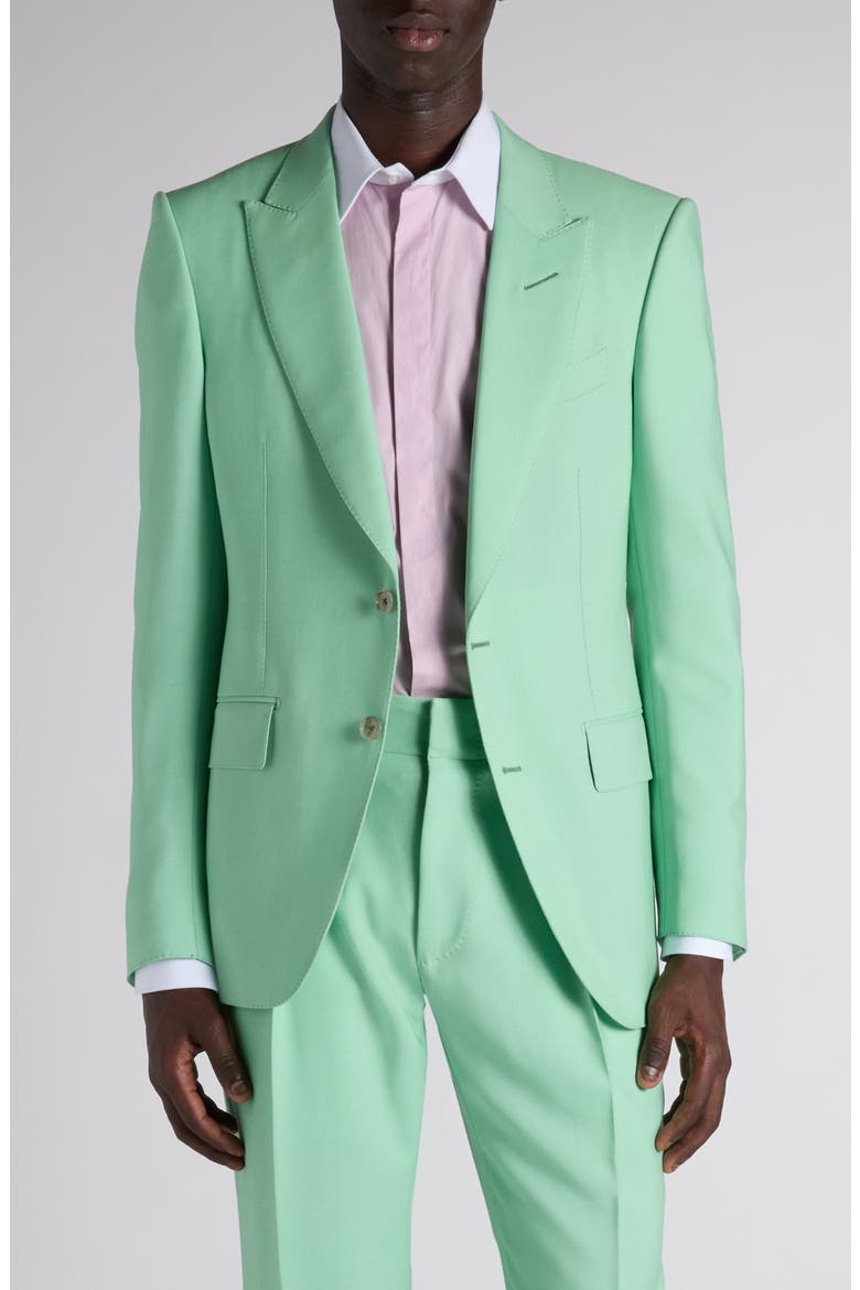 Compact Hopsack Blazer, Main, color, AQUAMARINE