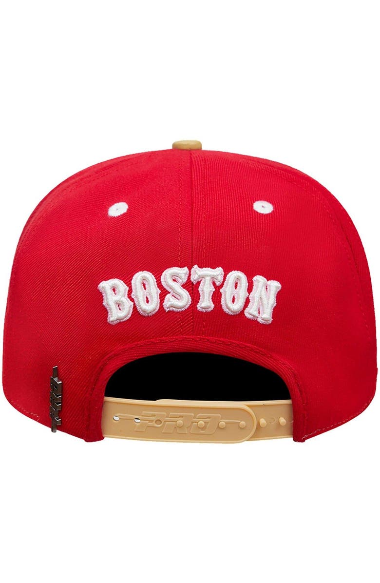 PRO STANDARD Men's Pro Standard  White/Red Boston Red Sox Strawberry Ice Cream Drip Snapback Hat, Alternate, color, 