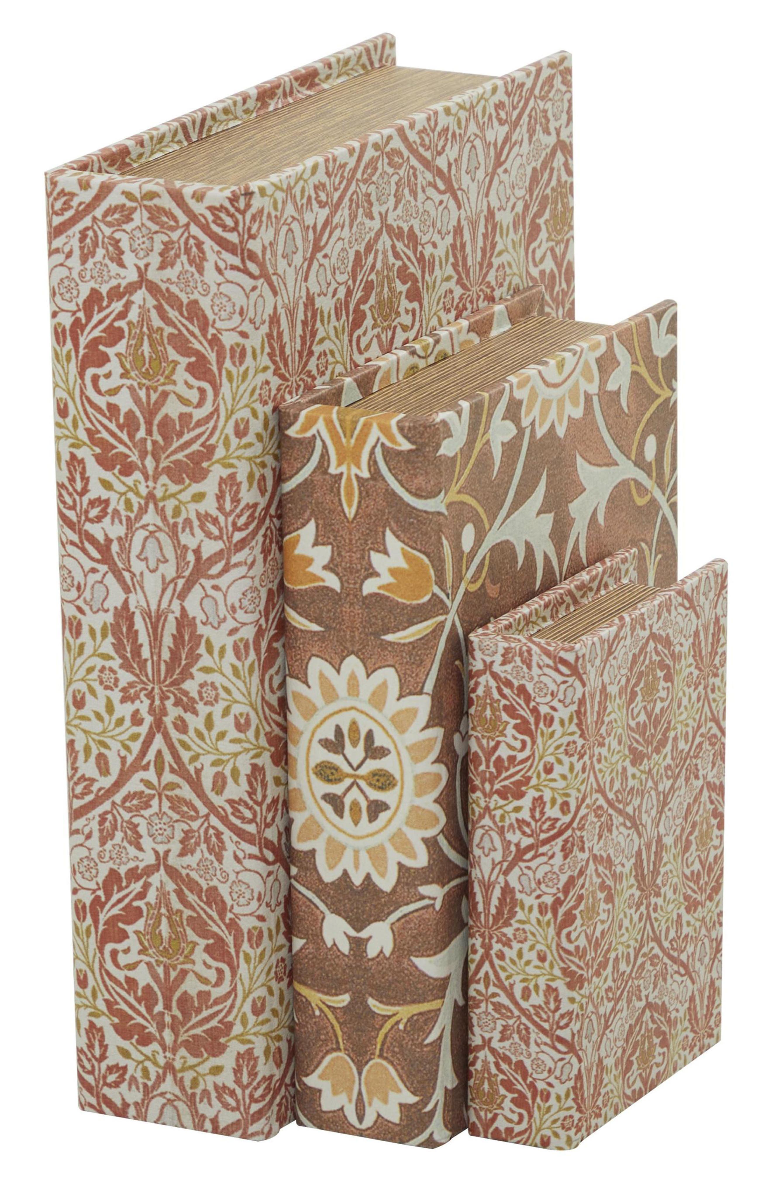 SONOMA SAGE HOME Set of 3 Faux Book Boxes