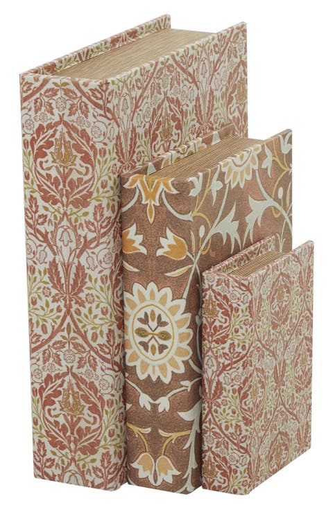Set of 3 Faux Book Boxes