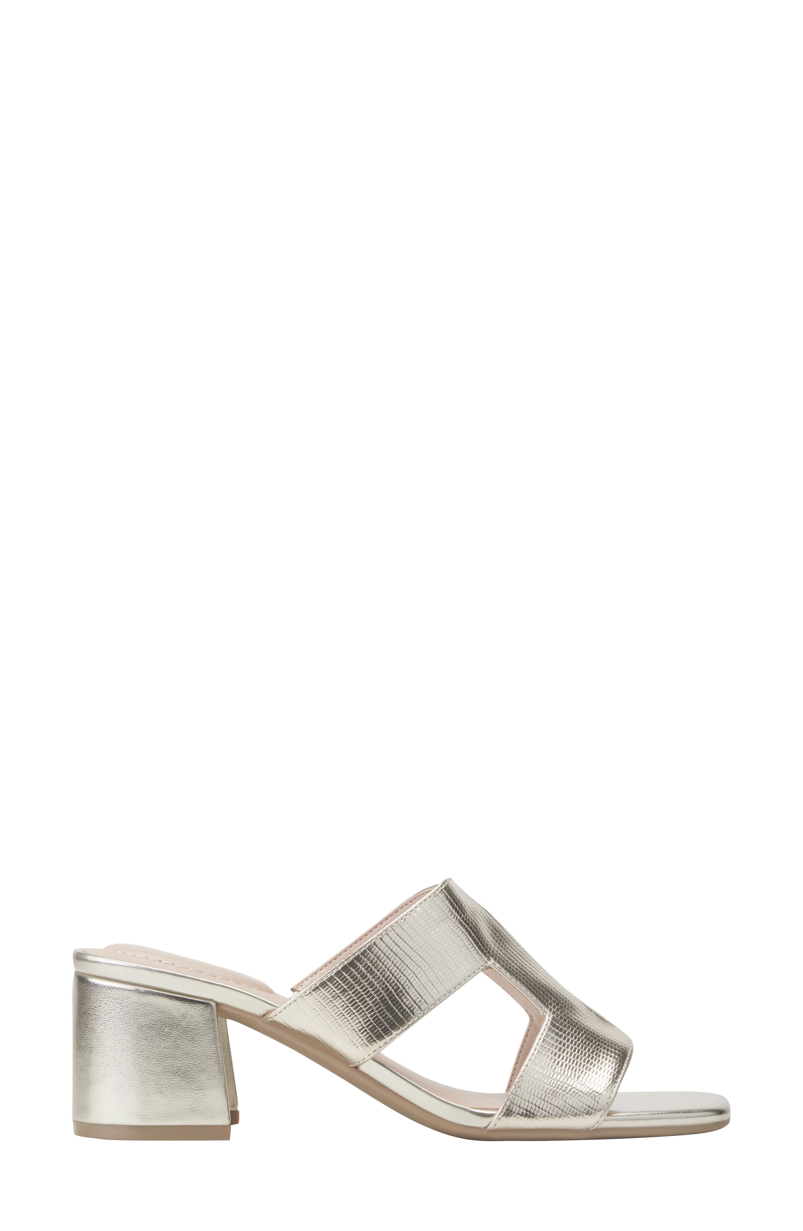 Merring Block Heel Metallic Sandal, Alternate, color, GOLD 710