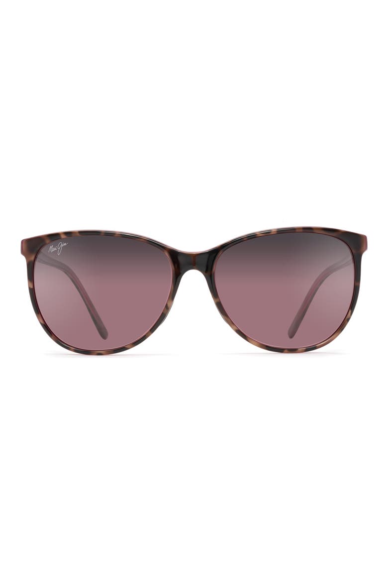 Rose Ocean 57mm Gradient Polarized Cat Eye Sunglasses, Main, color, MAUI ROSE