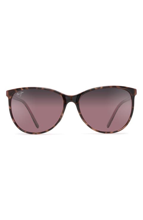 Rose Ocean 57mm Gradient Polarized Cat Eye Sunglasses