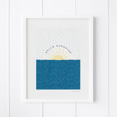Hello Sunshine Framed Museum Quality 8" x 10" Art Print