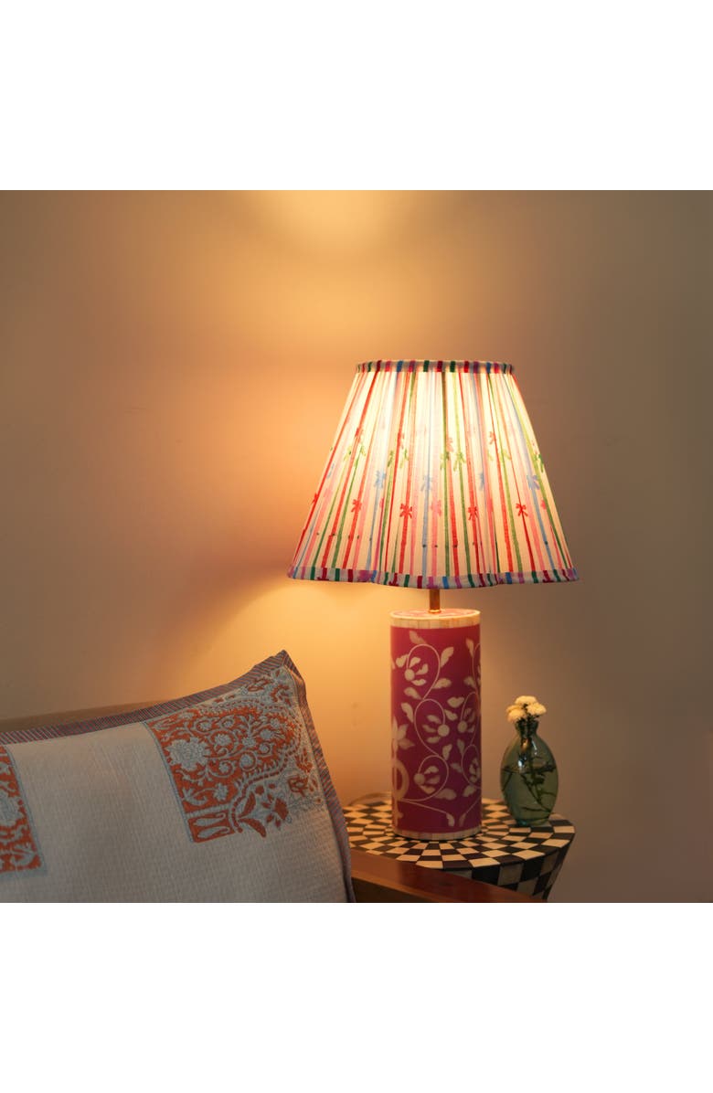 Mela Artisans Floral Vines Inlay Blush Table Lamp, Alternate, color, Blush