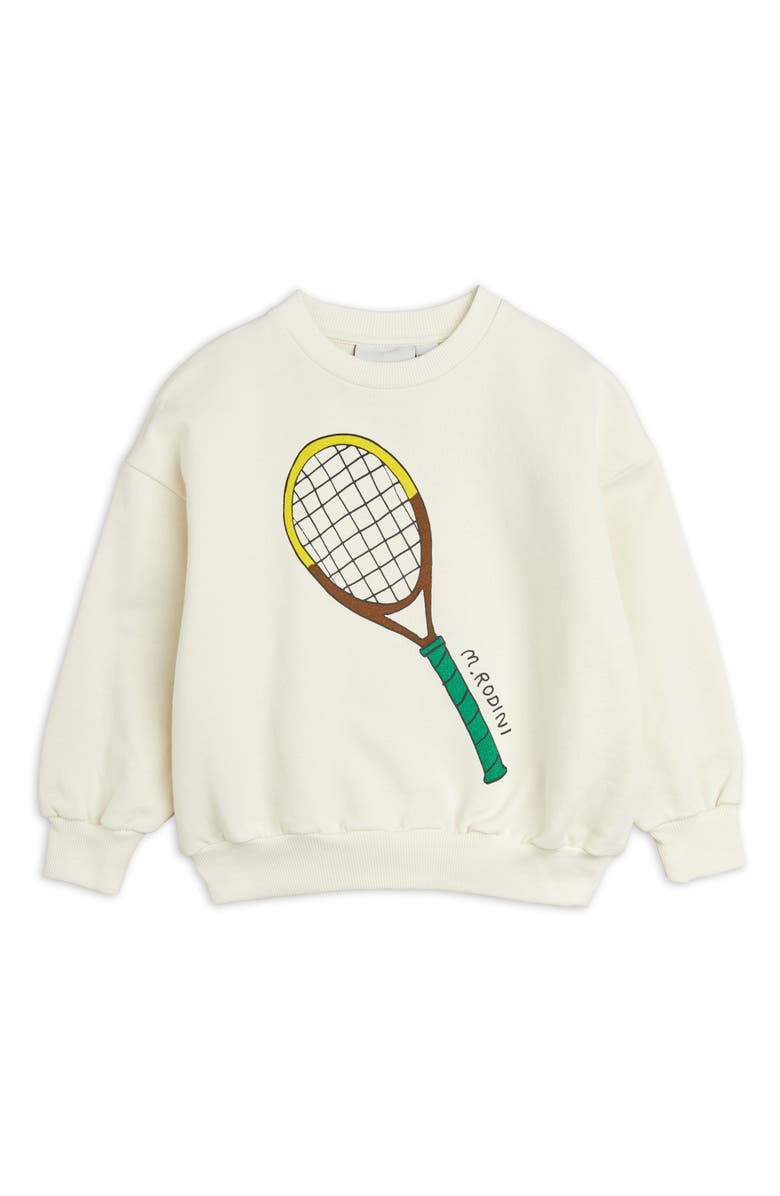 Mini Rodini Kids' Tennis Organic Cotton Graphic Sweatshirt, Main, color, 