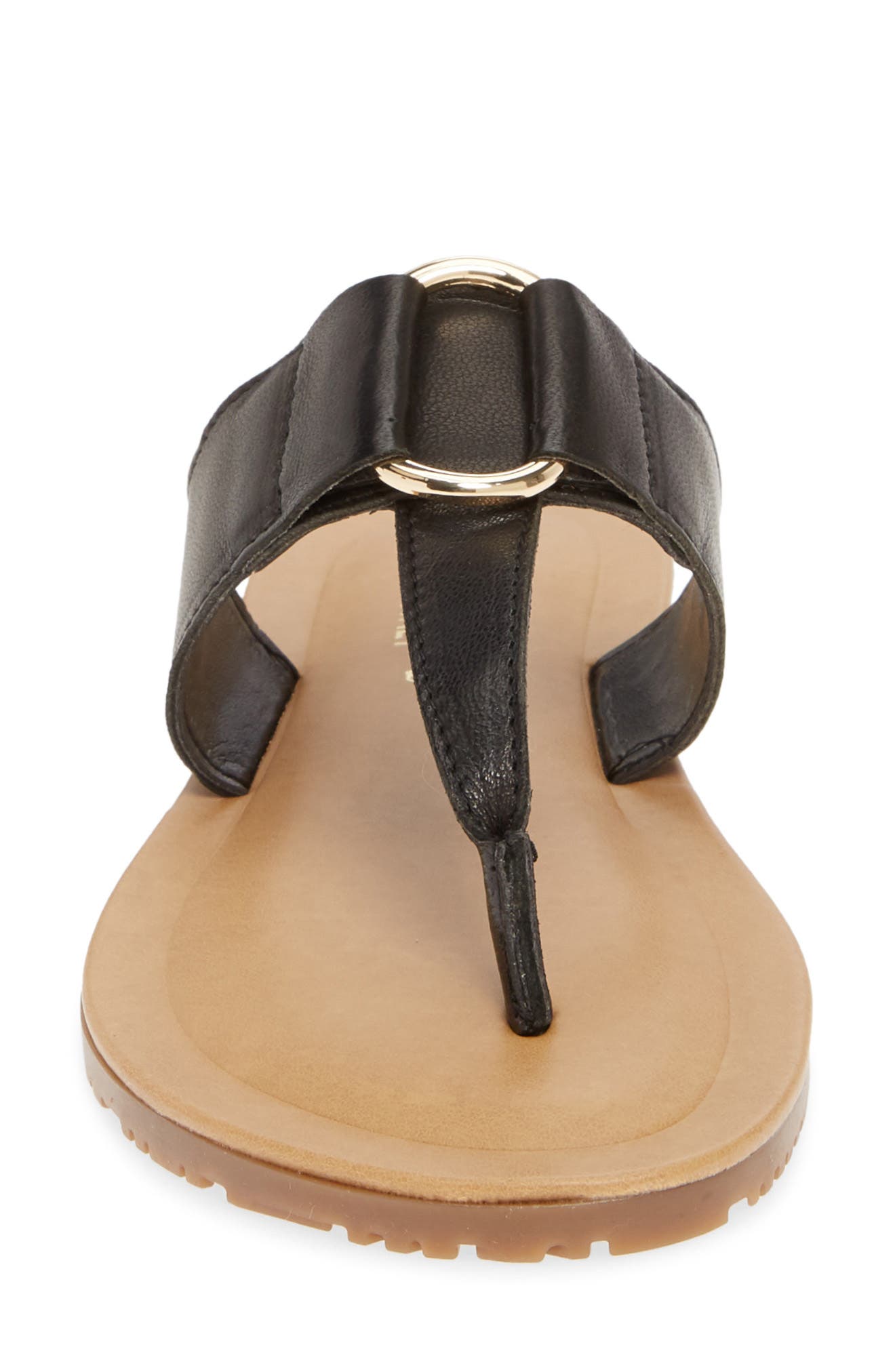 Italy Flip Flop, Alternate, color, BLACK NAPPA LEATHER