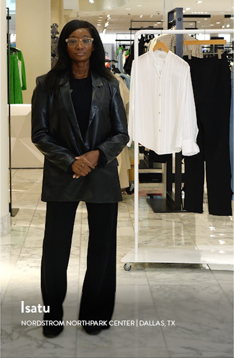 Audrey Faux Leather Blazer, sales video thumbnail