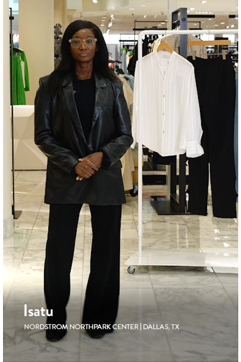 Audrey Faux Leather Blazer video