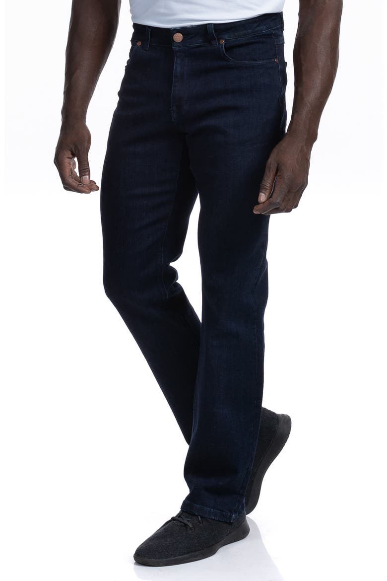 Relaxed Athletic Fit Jeans, Alternate, color, DARK DISTRESSED