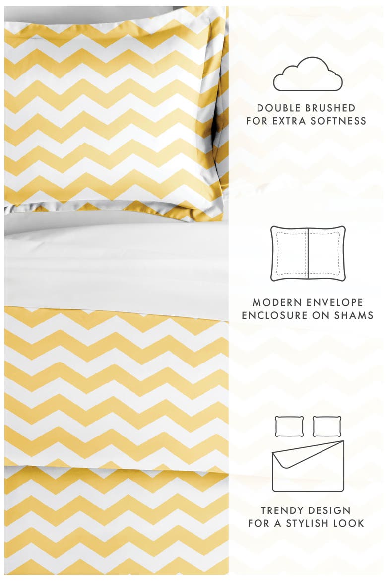 Premium Ultra Soft Arrow 3-Piece Duvet Cover Set, Alternate, color, YELLOW