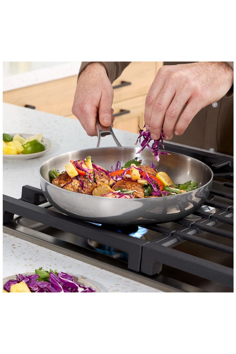 Premier Stainless Steel 3-Piece Fry Pan Set, Alternate, color, STAINLESS STEEL
