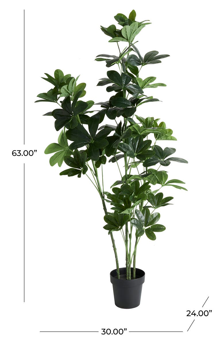 GINGER BIRCH STUDIO Green Faux Foliage Potted Artificial Tree, Alternate, color, 