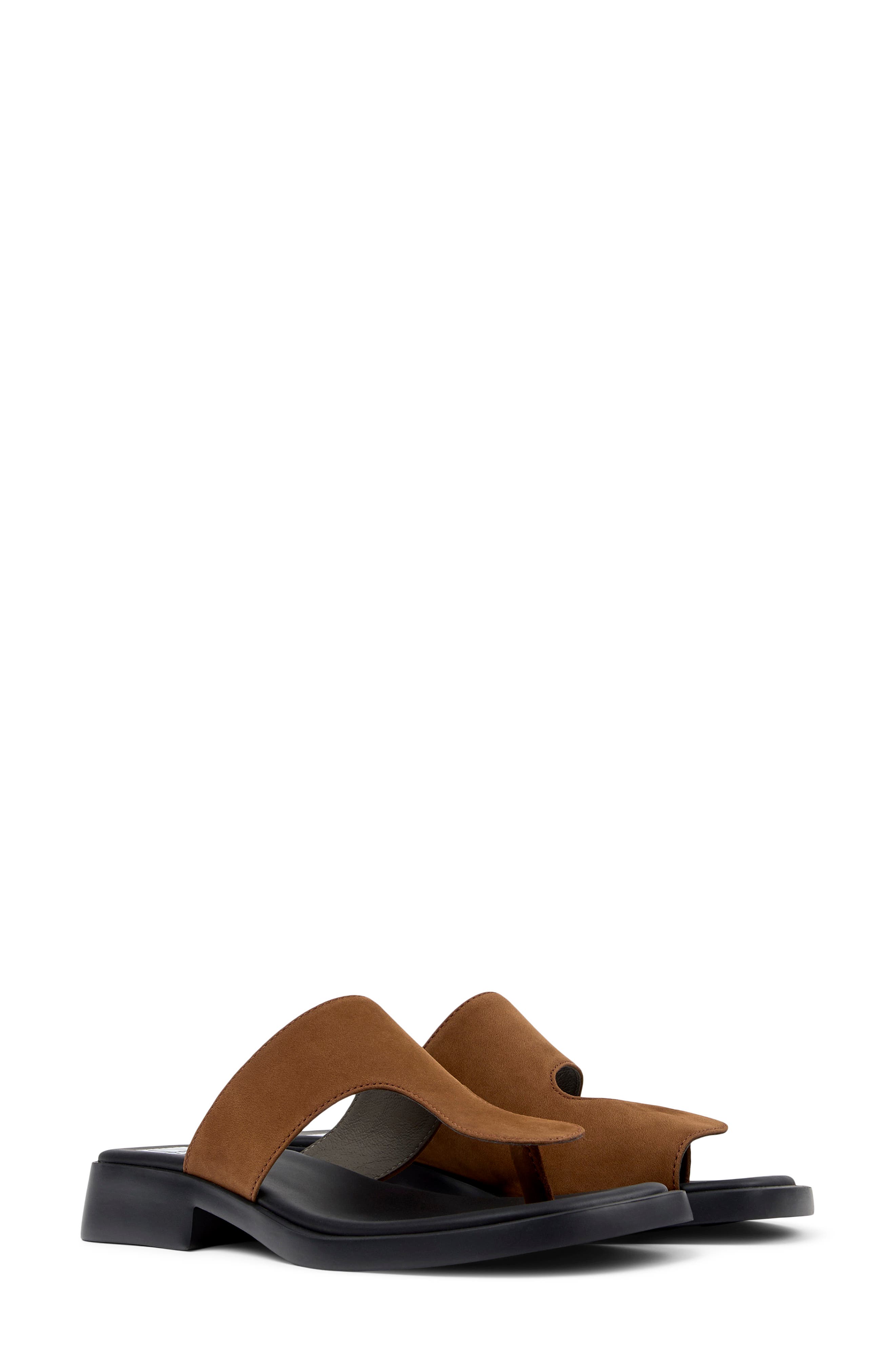Camper Twins Mismatched Sandal, Main, color, Medium Brown