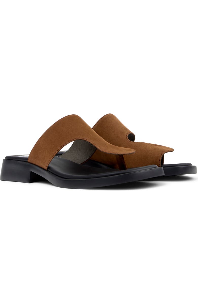 Camper Twins Mismatched Sandal, Main, color, Medium Brown