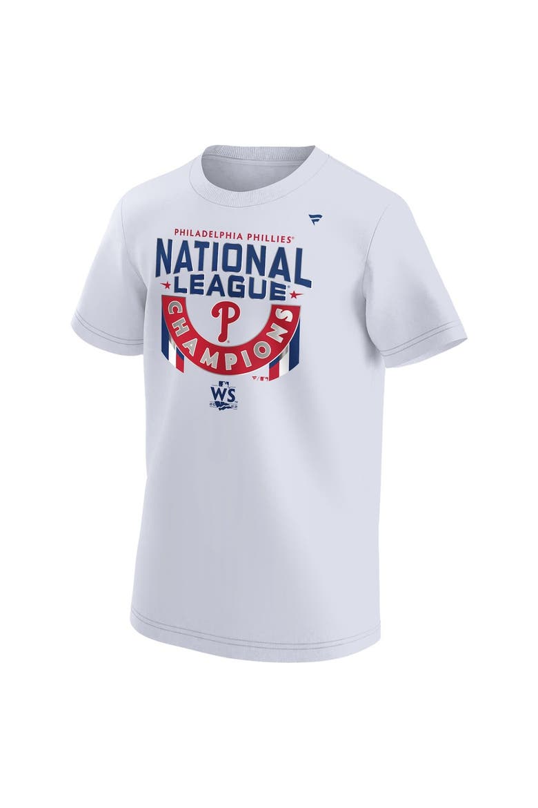 Youth Fanatics Branded White Philadelphia Phillies 2022 National League Champions Locker Room T-Shirt, Alternate, color, White