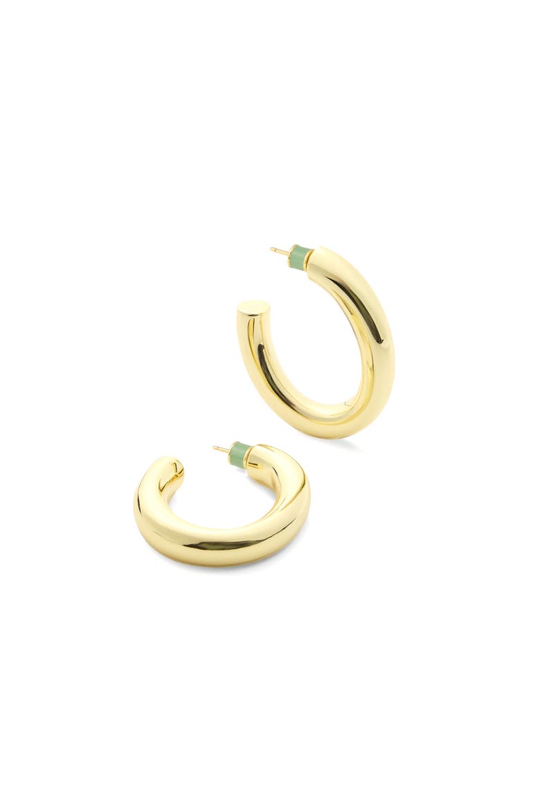 1.5" Perfect Oval Hoops, Alternate, color, Gold