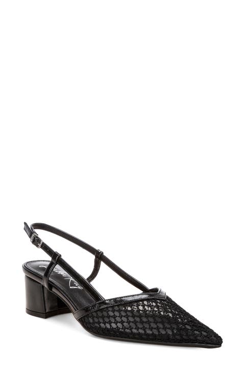 Minelli Faux Leather Slingback Sandal