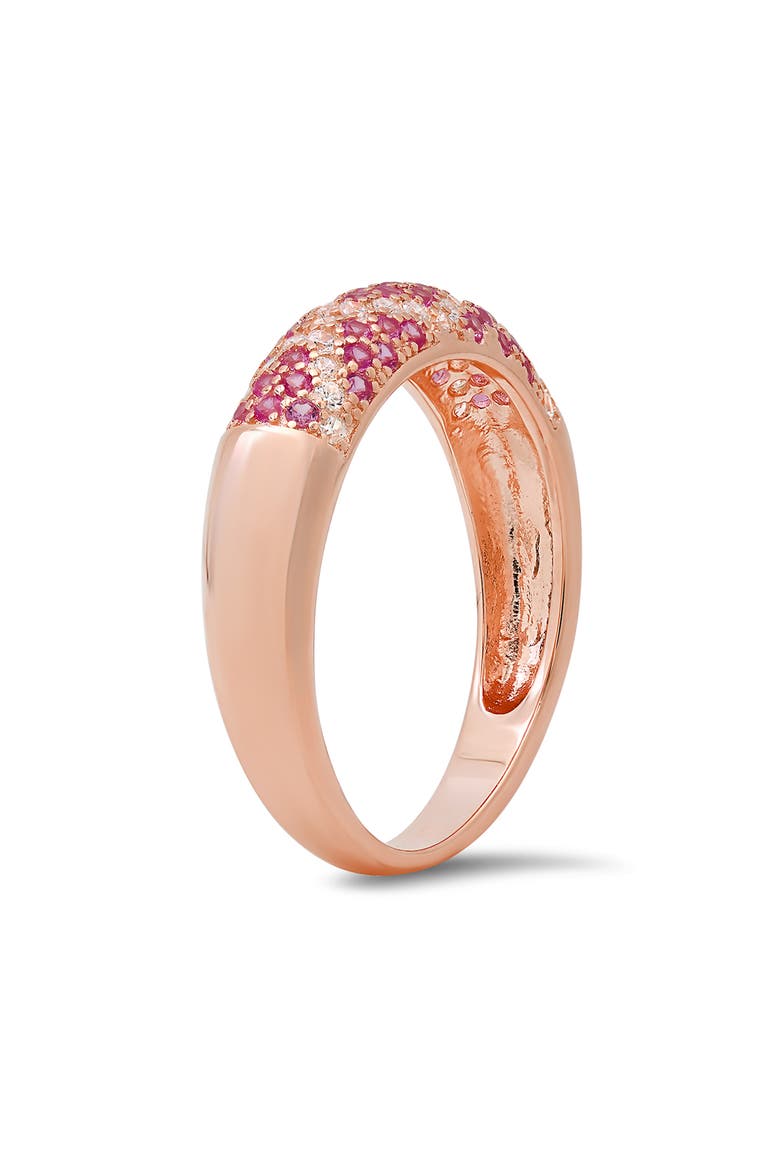 Cubic Zirconia Pavé Ring, Alternate, color, ROSE GOLD