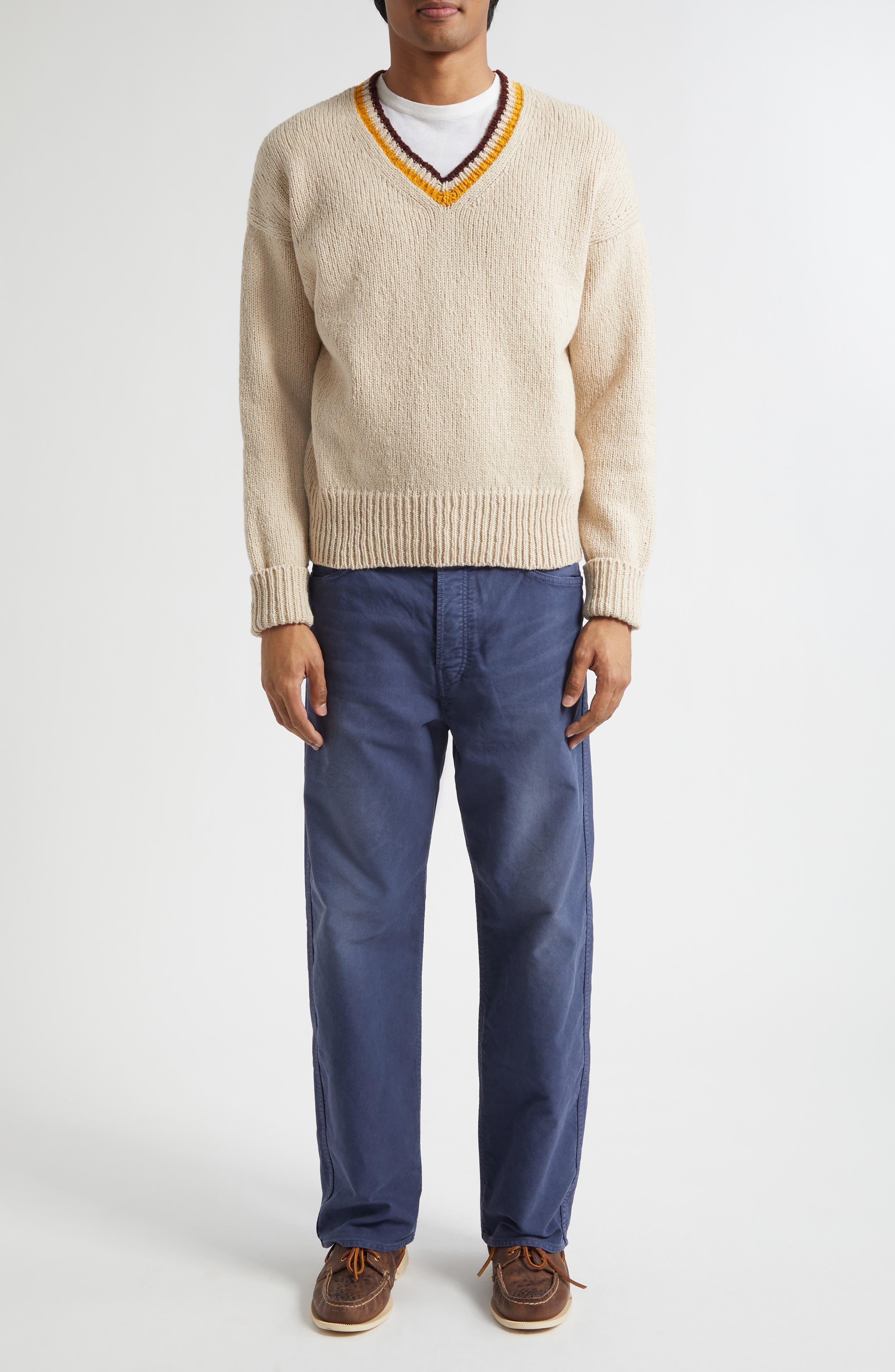 College Wool & Cashmere V-Neck Sweater - image 2