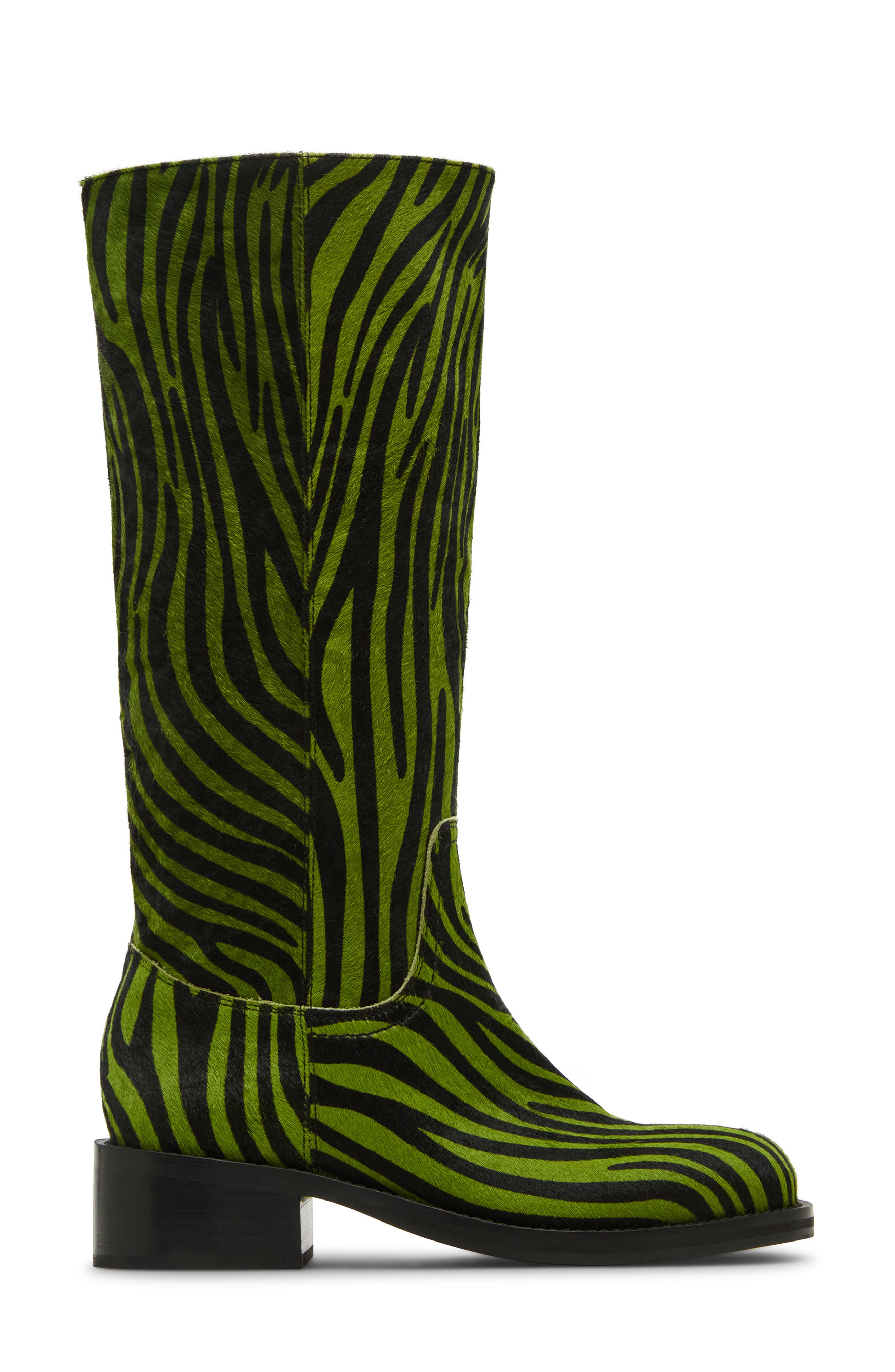 Steve Madden Riggs Genuine Calf Hair Tall Boot, Alternate, color, Green Multi